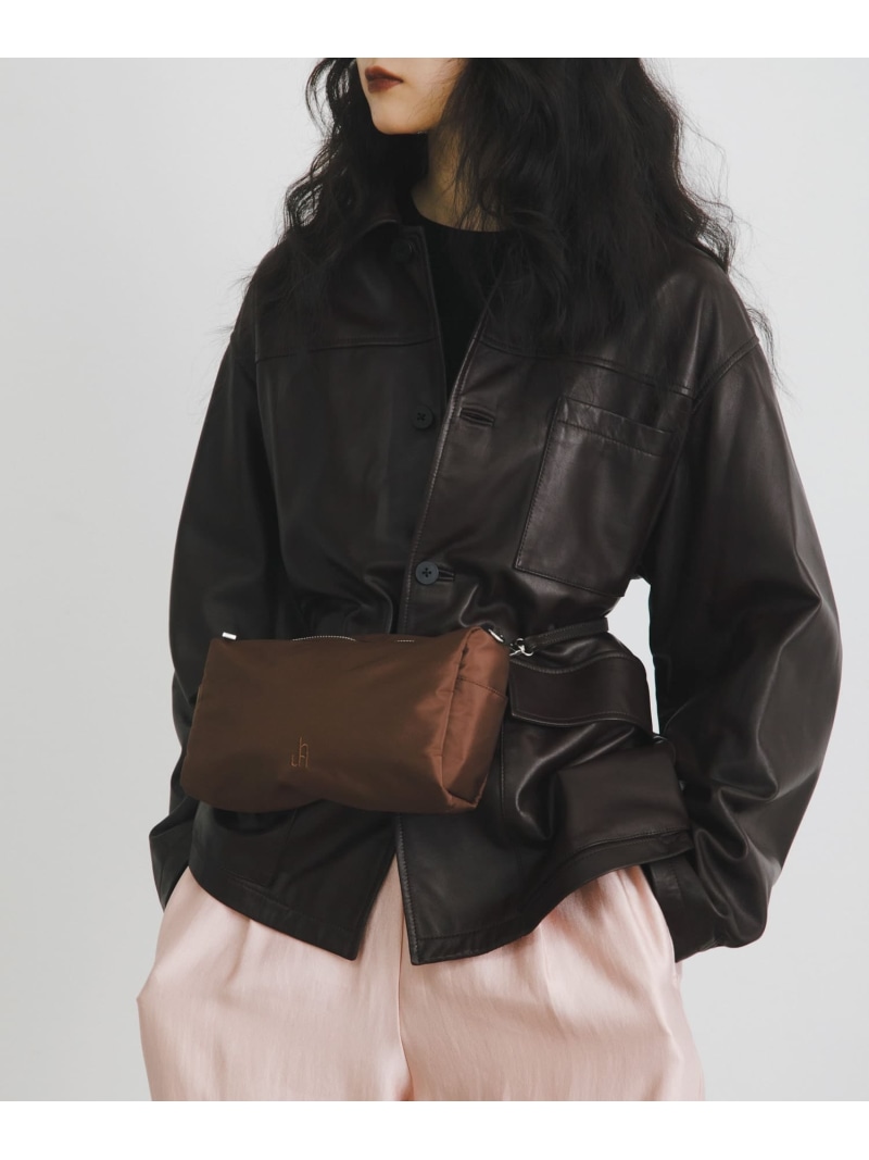 hun RODESKO Dual pouch RODE SKO ロデスコ 御徒面子 ショルダーバッグ 赤銅色 黒いこと【貨物輸送無料】[ Fashion]