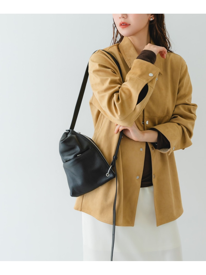 BEAURE カウなめし革3WAYショルダーバッグ RODE SKO ロデスコ 御徒面子 ショルダーバッグ しろがね色 黒いこと【貨物輸送無料】[ Fashion]