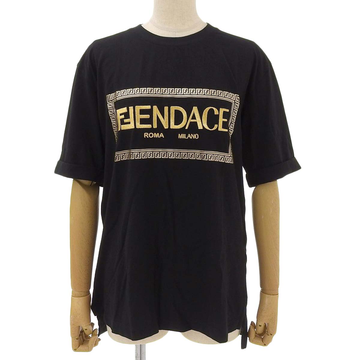 楽天市場】FENDACE フェンダーチェ ロゴ Tシャツ コットン ブラック