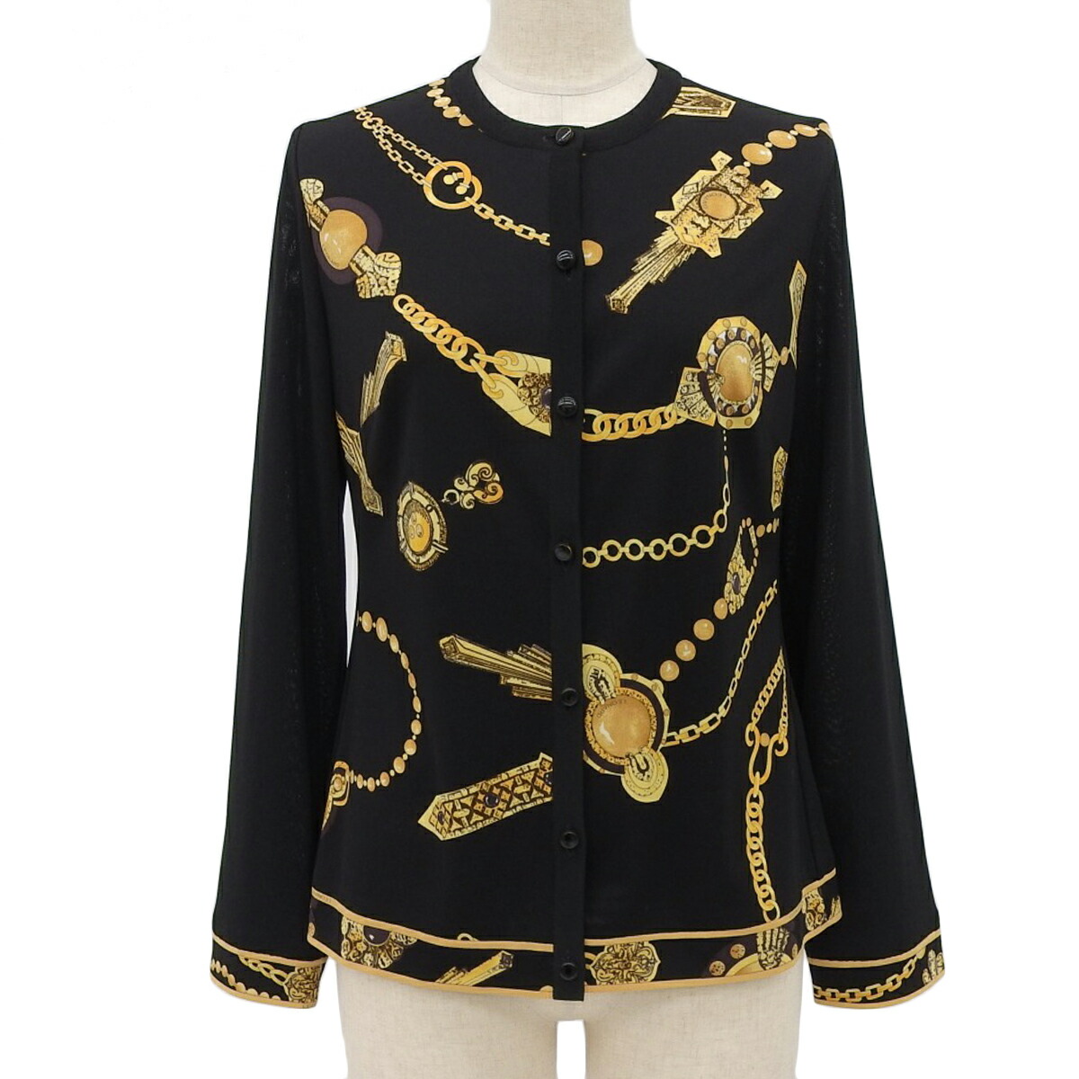 【名古屋】レオナール カーディガン 総柄 レッド ブラック Lサイズ ウール 金ボタン 長袖 アパレル 服 レディース 楽天市場】【名古屋】【LEONARD】レオナール カーディガン 総柄