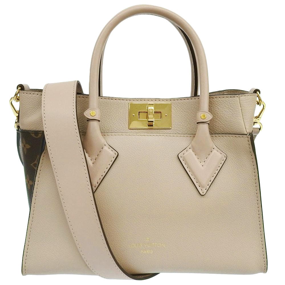 (4661) ルイヴィトン LOUIS VUITTON オンマイサイドPM 2WAY ハンドバッグ ショルダー 斜め掛け レザー モノグラム グレージュ レディース M57729 【中古】