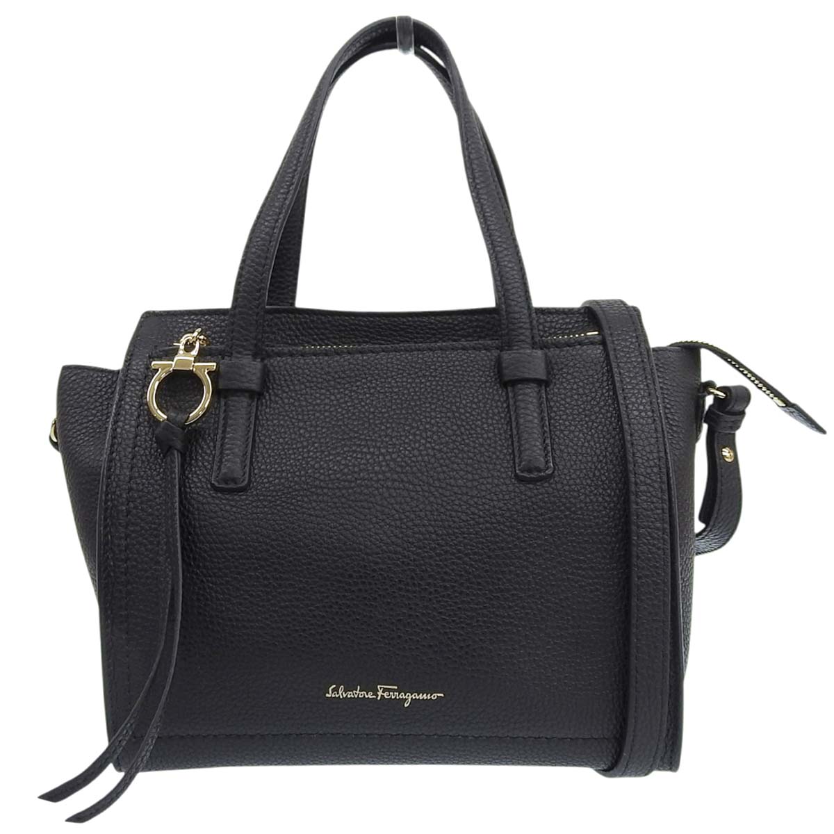 美品 サルヴァトーレフェラガモ エイミー トートバッグ ガンチーニ レザー サルヴァトーレフェラガモ Salvatore Ferragamo エイミー