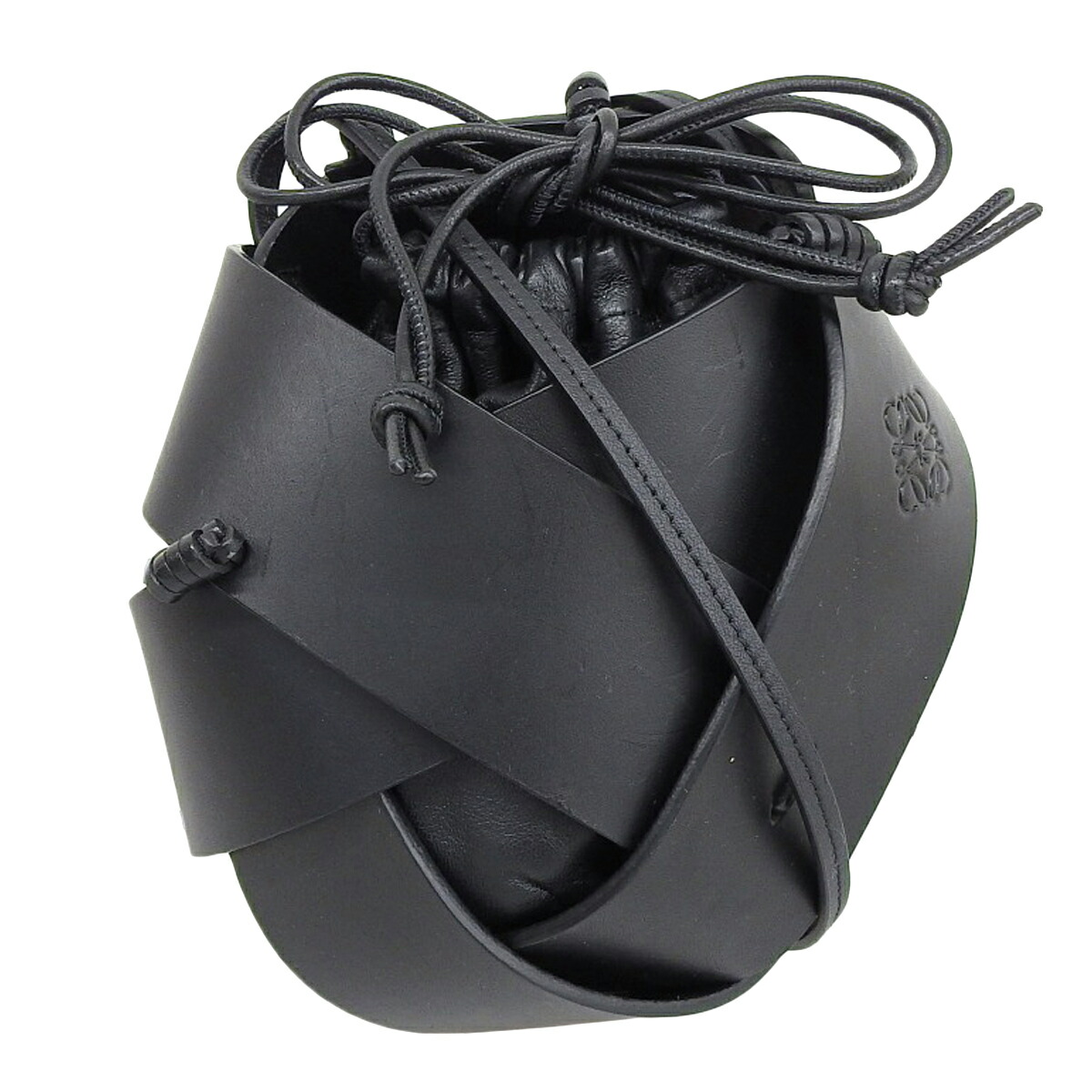 楽天市場】ロエベ【LOEWE】巾着ショルダーバッグ ブラック ナッパ