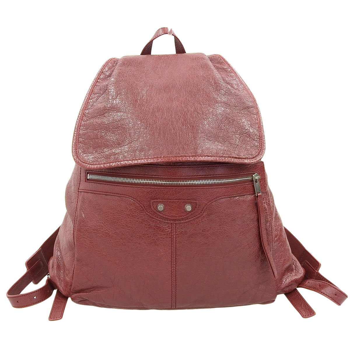 8096 バレンシアガ Balenciaga リュック レザー ボルドー メンズ レディース バッグ ふるさと割