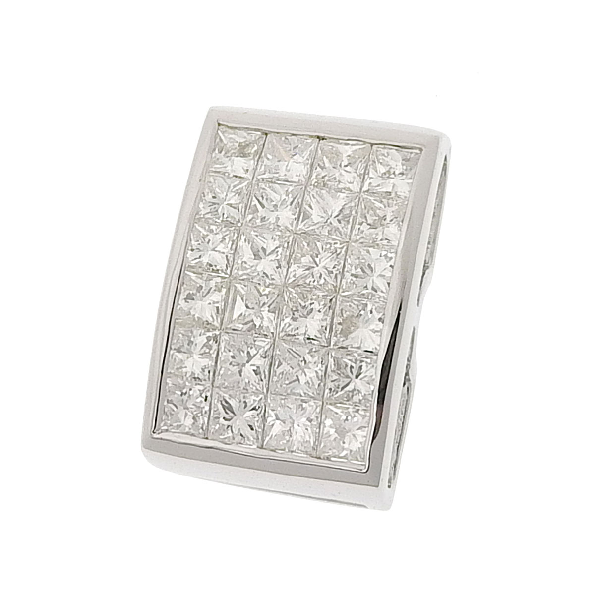 (8666) 【ジュエリー（ノンブランド）】　 ペンダントトップ K18ＷG ダイヤモンド 1.80ct レディース　［ノンブランドジュエリー］　【中古】