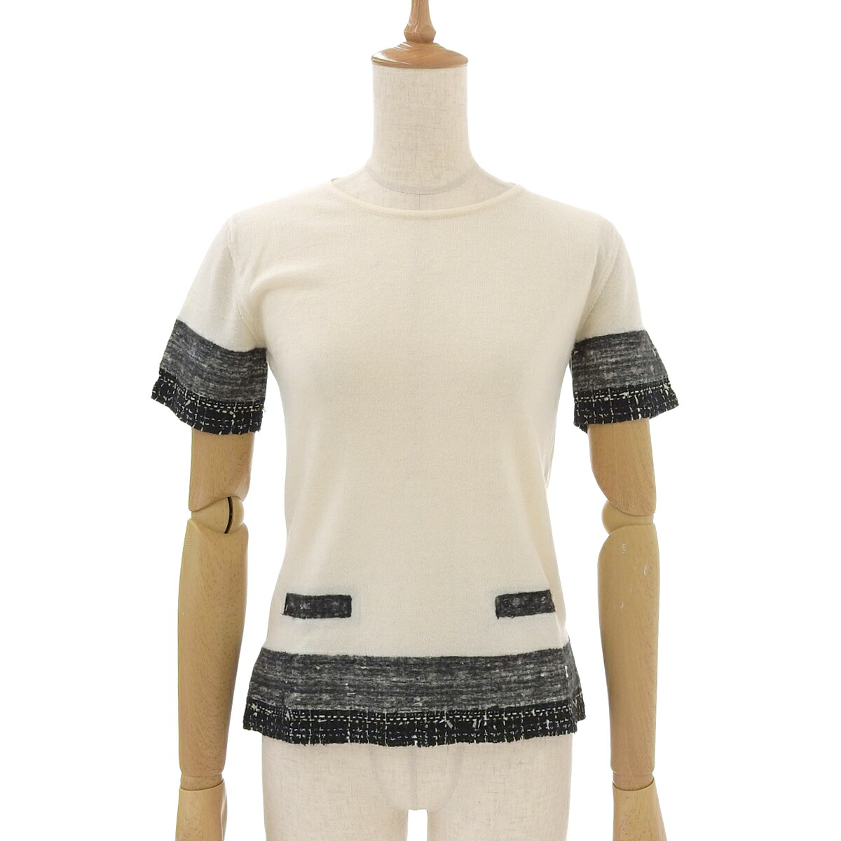 シャネル CHANEL スポーツライン ココマーク 長袖ニット ハイネック ウール ポリエステル ブラック 38 レディース 04A 4249 シャネル CHANEL スポーツライン ココマーク 長袖ニット