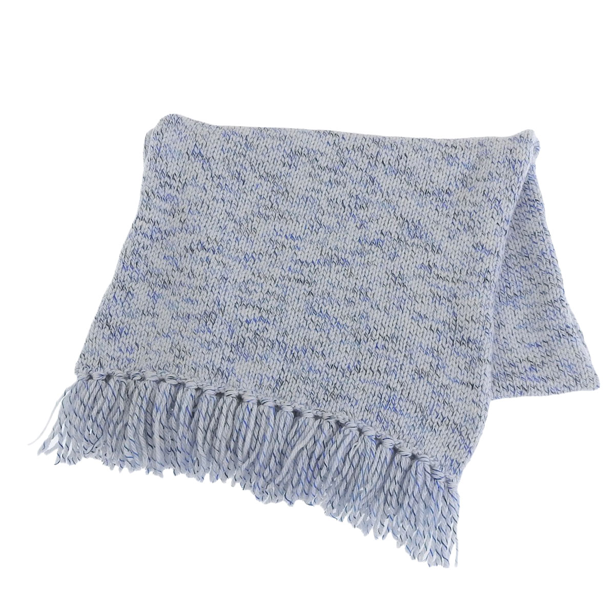 エルメス カシミヤ マフラー グレー×ホワイト 中古・古着通販】HERMES (エルメス) バイカラー カシミヤ