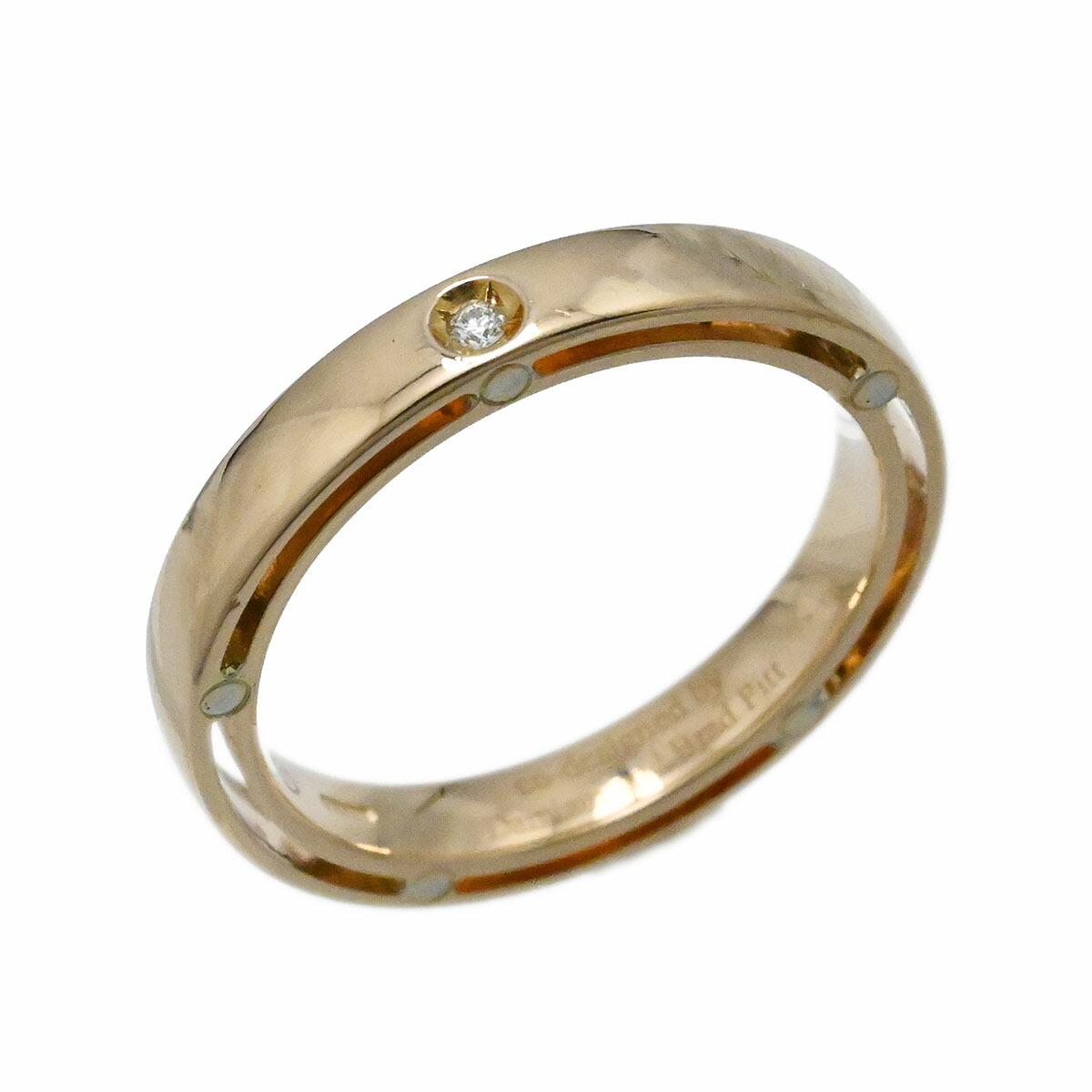 (3670) ダミアーニ DAMIANI 750PG ピンクゴールド Dサイド D.SIDE ダイヤ1P リング 11号 レディース 【中古】|ロド・ヤマカ 店