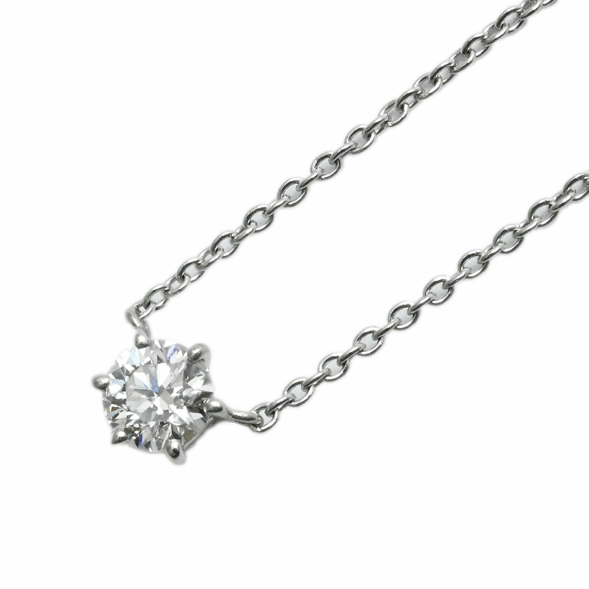 (3710) ポンテヴェキオ PONTE VECCHIO PT999 PT850 プラチナ ダイヤ0.190ct ネックレス レディース 【中古】