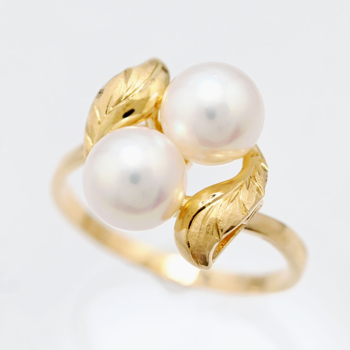 (3389) タサキ TASAKI K18YG イエローゴールド パール リング 11.5号 レディース 指輪　アクセサリー 【中古】