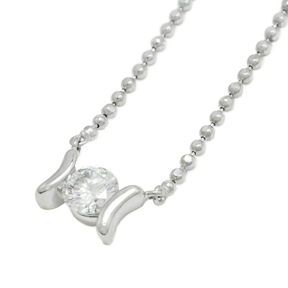 (2042) 星の砂 HOSHINOSUNA ホシノスナ PT900/850 ダイヤ0.29ct 一粒ダイヤ ネックレス レディース 【中古】|ロド・ヤマカ 店