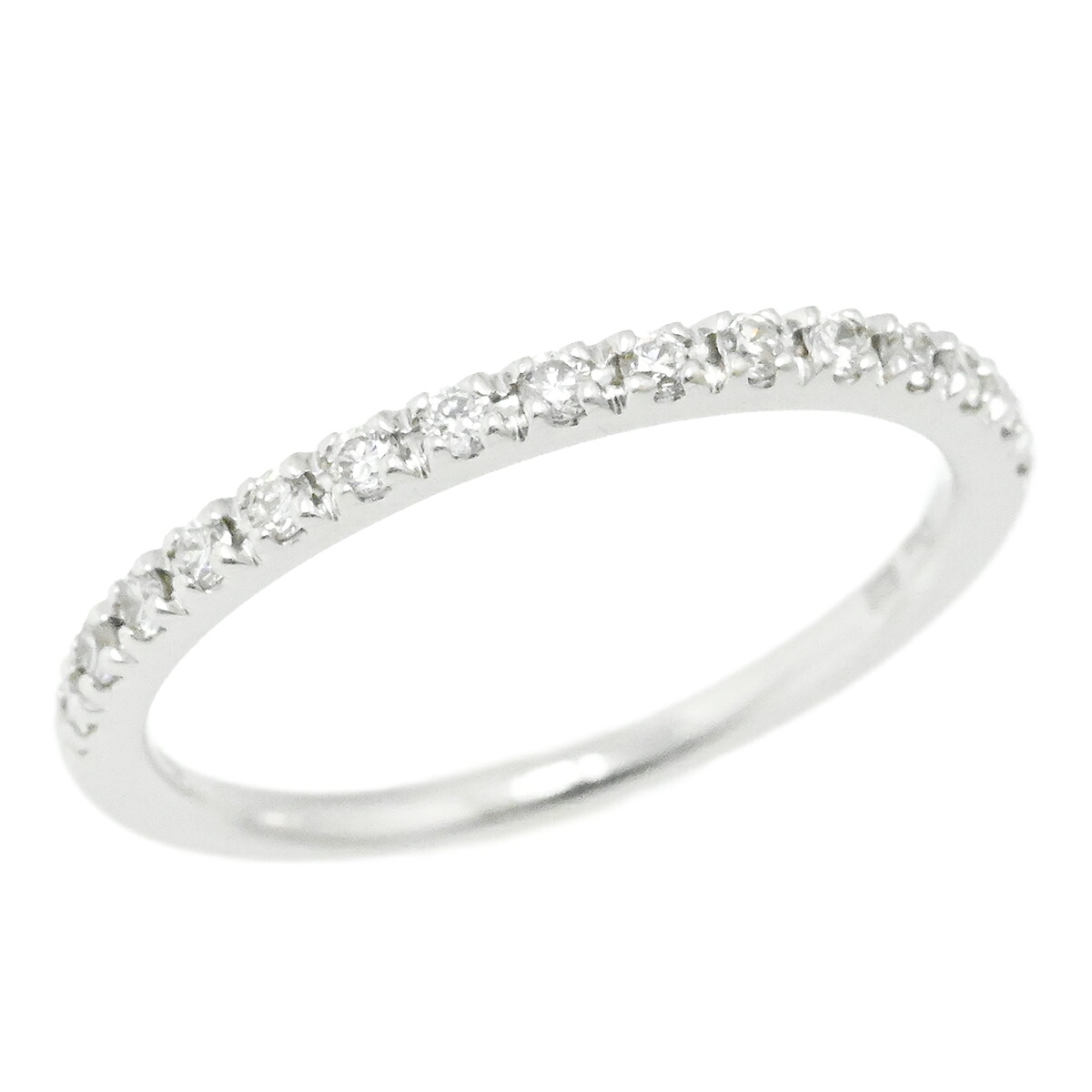 (2043) スタージュエリー STAR JEWELRY K18WG ホワイトゴールド ダイヤ0.08ct ピンキーリング サイズ２号近辺 レディース 【中古】｜ロド・ヤマカ　店