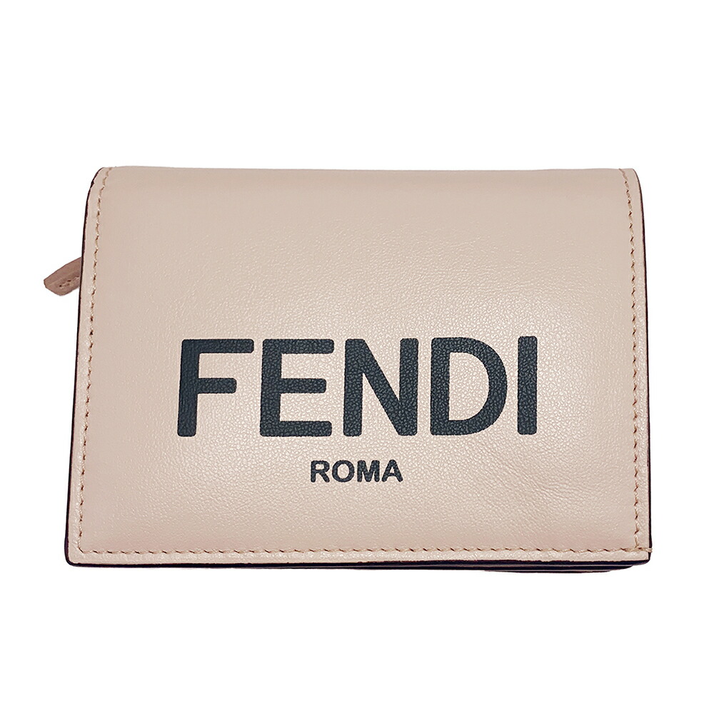 (2066) フェンディ FENDI 8М0420 スモールウオレット ロゴタイプ 二つ折りコンパクトウオレット 紙入れ フェンディローマレディース メンズ 8M0420 【中古】