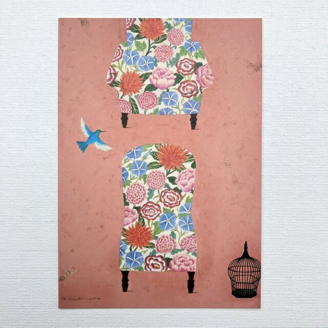 楽天市場】Yoko Matsumoto マツモトヨーコ ポストカード 「Oasis」 赤