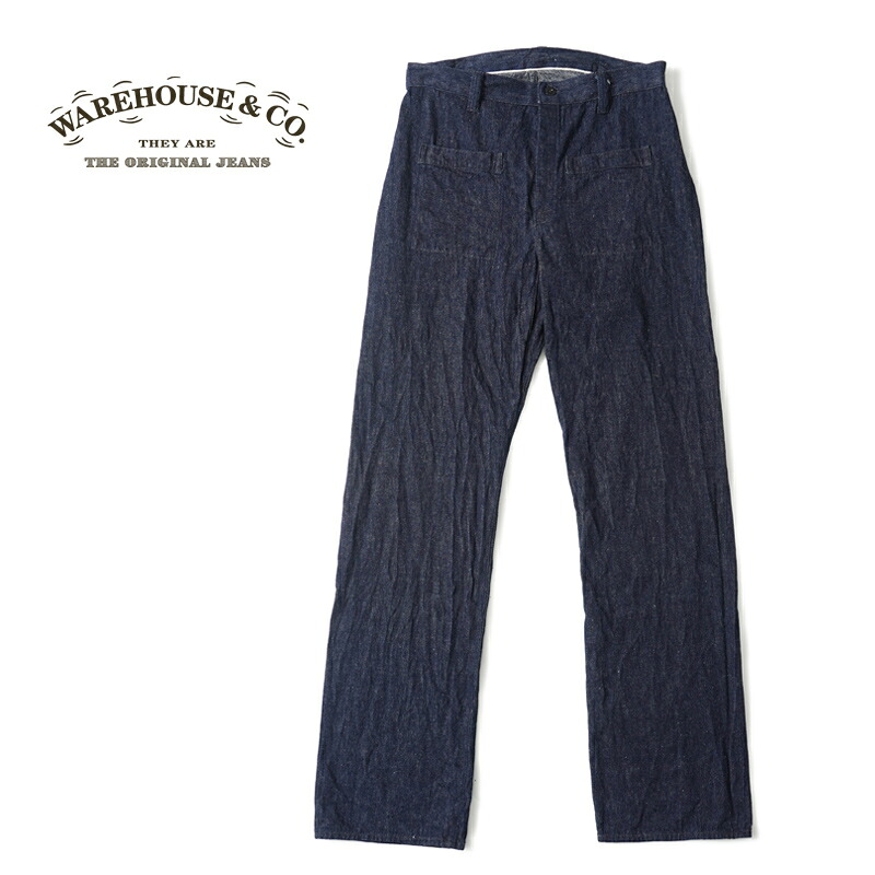 【ワンウォッシュ】WAREHOUSE 御召しもの棲み家 ズボン下 Lot 1237 “1900’S INDIGO BLUE and WHITE CHECK WAIST OVERALL\
