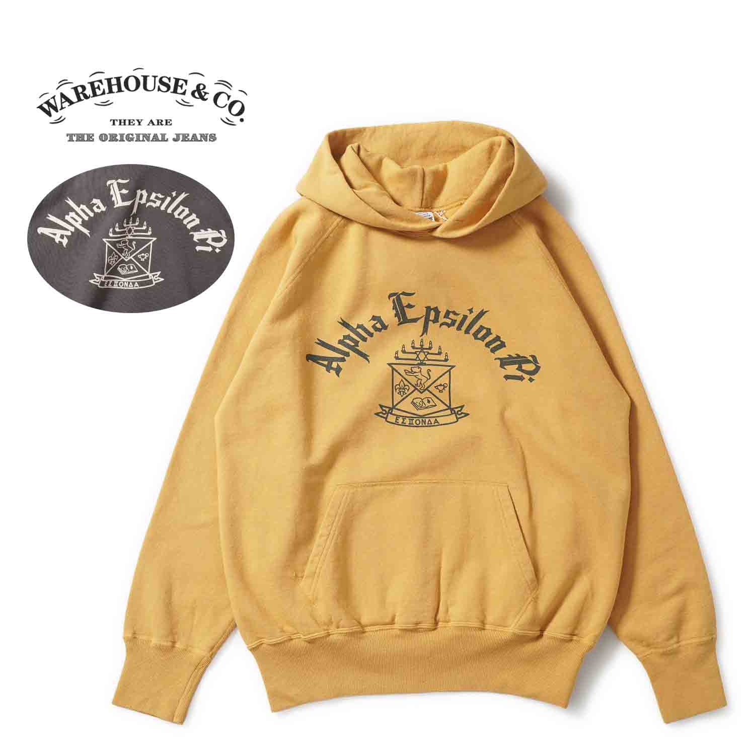 WAREHOUSE ウエアハウス スウェット・パーカーLot.462 "ALPHA EPSILON PI"462-ALPHA EPSILON PI(25AW)|ろーぐす
