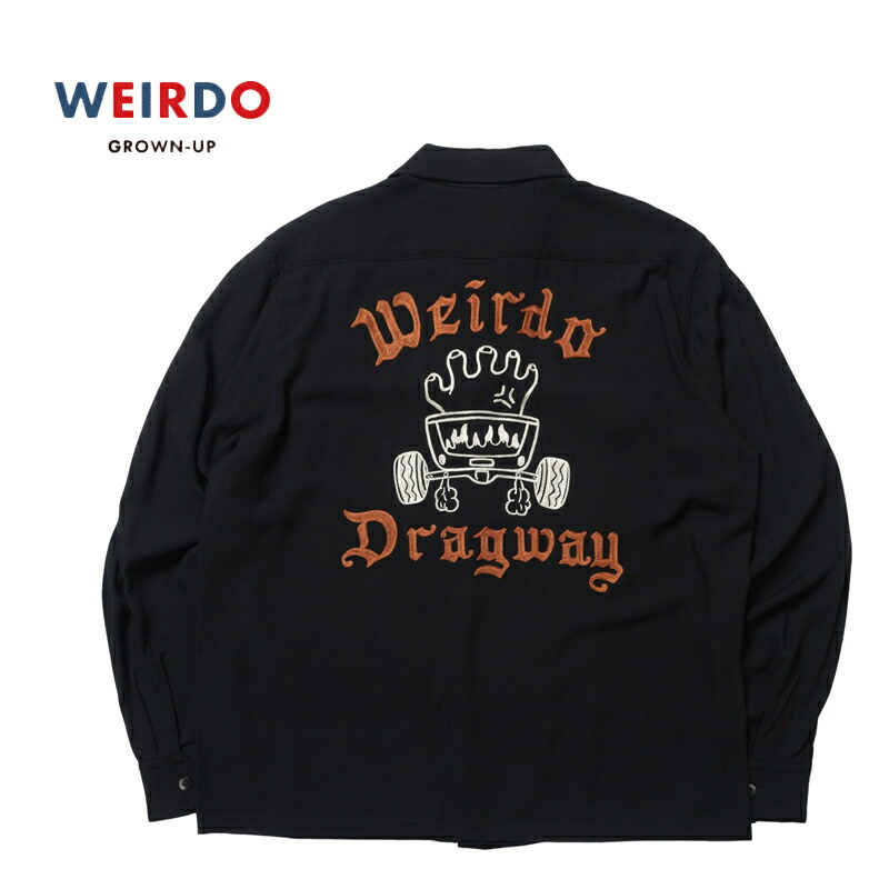 楽天市場】WEIRDO ウィアード プリントフランネル 長袖 オープンカラー
