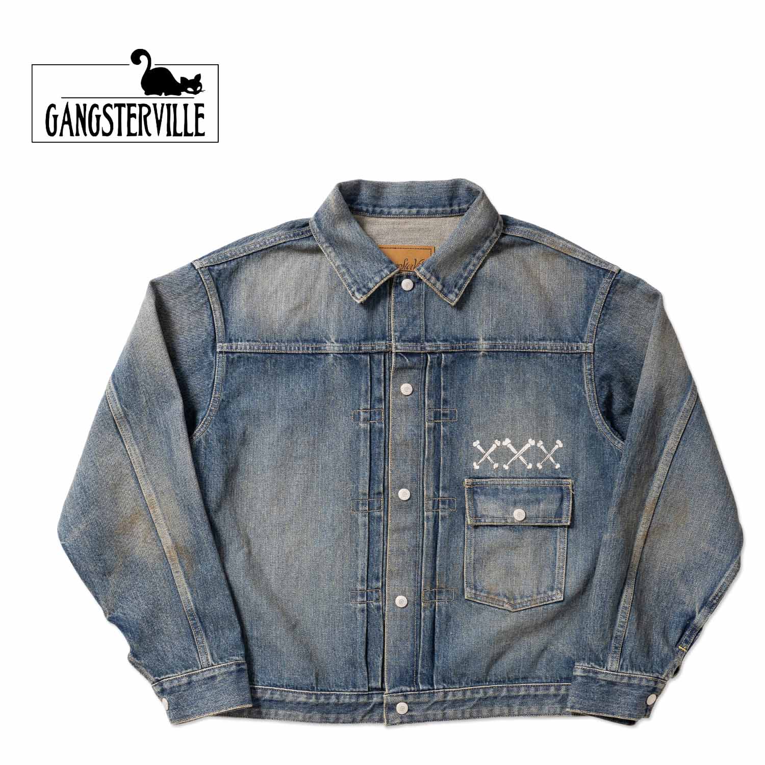 GANGSTERVILLE ギャングスタービルデニムジャケット“XXX - DENIM JACKET”GSV6104VFPT|ろーぐす