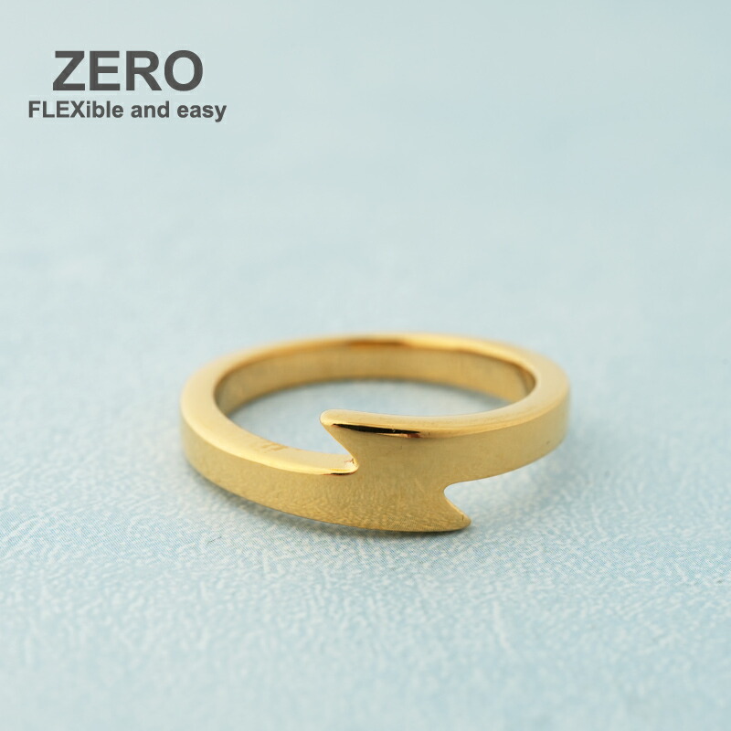 ZERO ゼロ シルバー925 リング 指輪 18Kゴールドプレーティング ZERO-SD-R-18KPG