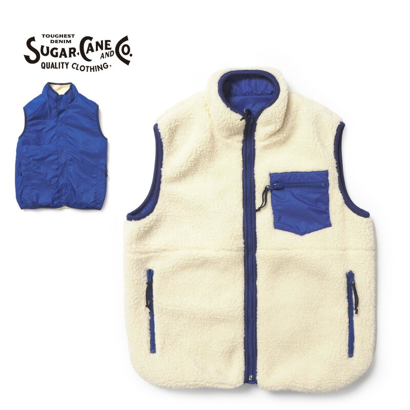 トップス SUGAR CANE / WOOL BLANKET VEST SC14493 SUGAR CANE シュガーケーン ネイティブアメリカン|ウールブランケット