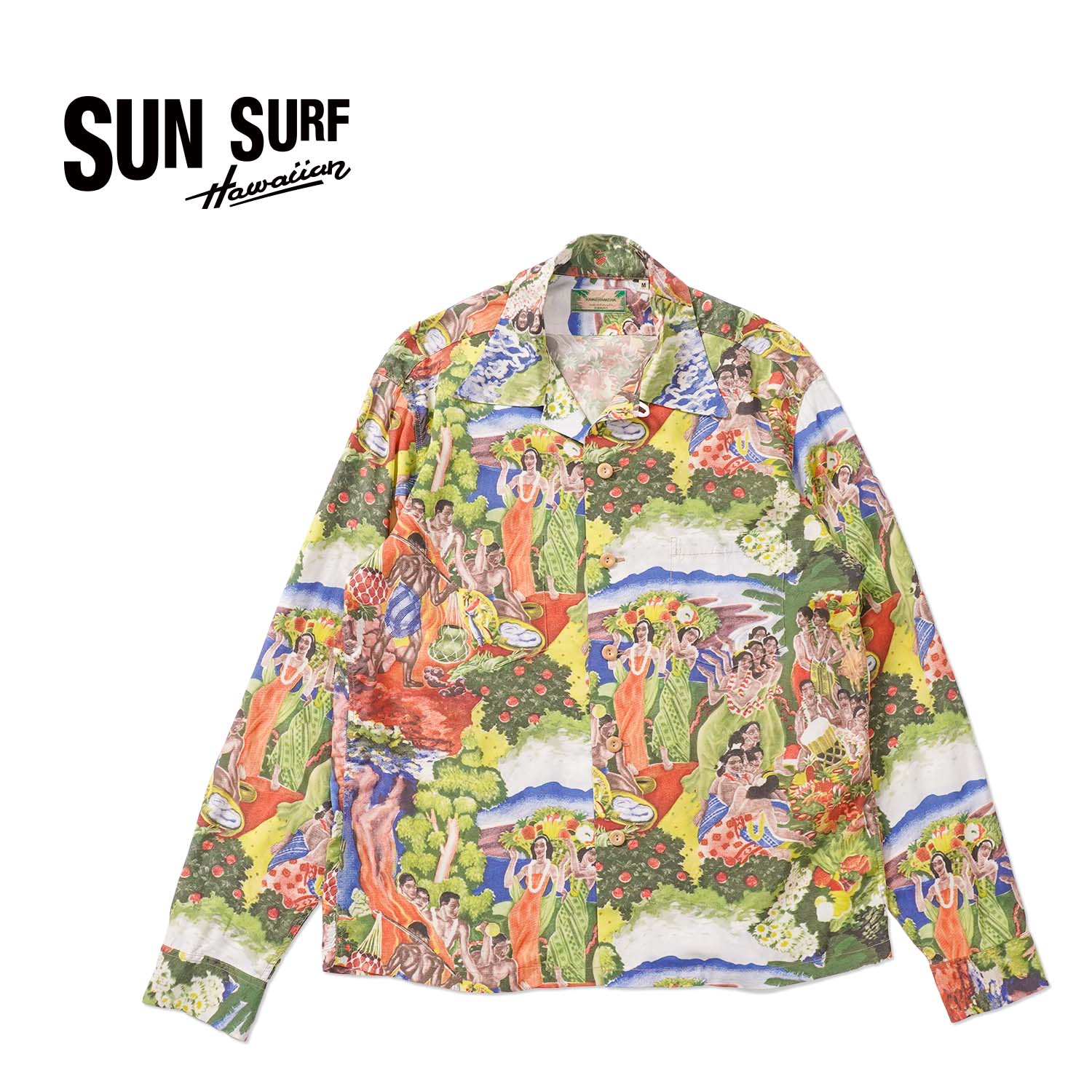 SUN SURF サンサーフ長袖 アロハ プルオーバーSPECIAL EDITION“ORIGINAL MATSON MENU DESIGN by EUGENE SAVAGE” (LONG SLEEVE)SS29679