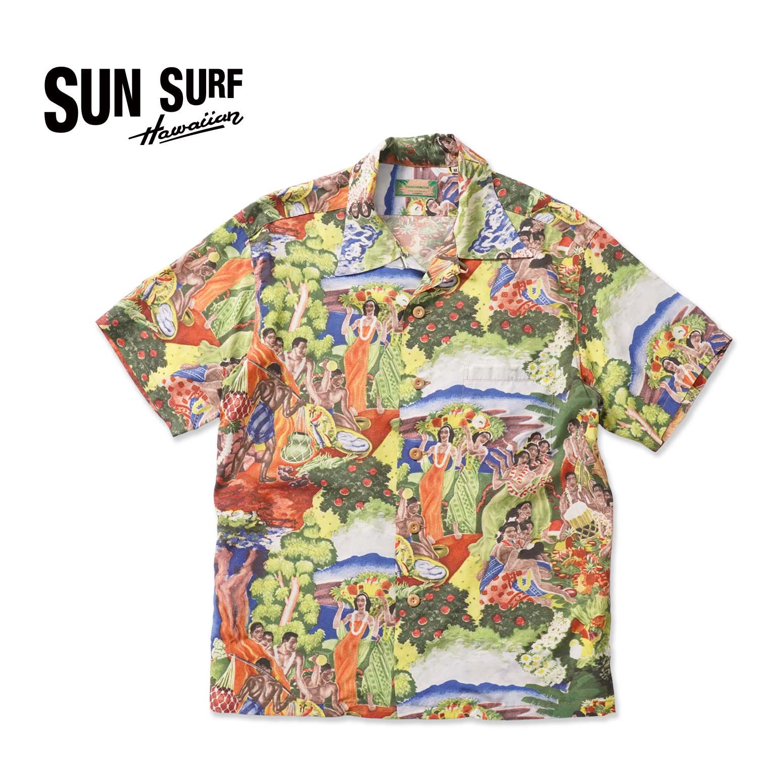 SUN SURF サンサーフ 半袖 アロハシャツ SUN SURF SPECIAL EDITION  “ORIGINAL MATSON MENU DESIGN by EUGENE SAVAGE” (SHORT SLEEVE)SS39678