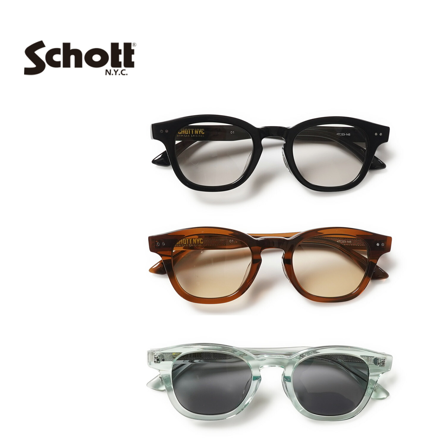 Schott ショット 眼鏡 サングラス&ldquo;EYE WEAR MODEL LIAM&rdquo;782-4970048｜ろーぐす