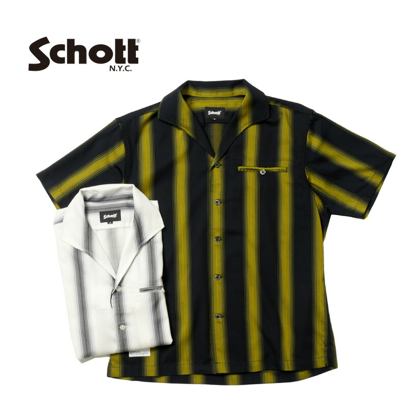 【schott】Leopard S/S shirt Men's Wear Schott Schott SS SHIRT LEOPARD Short sleeve