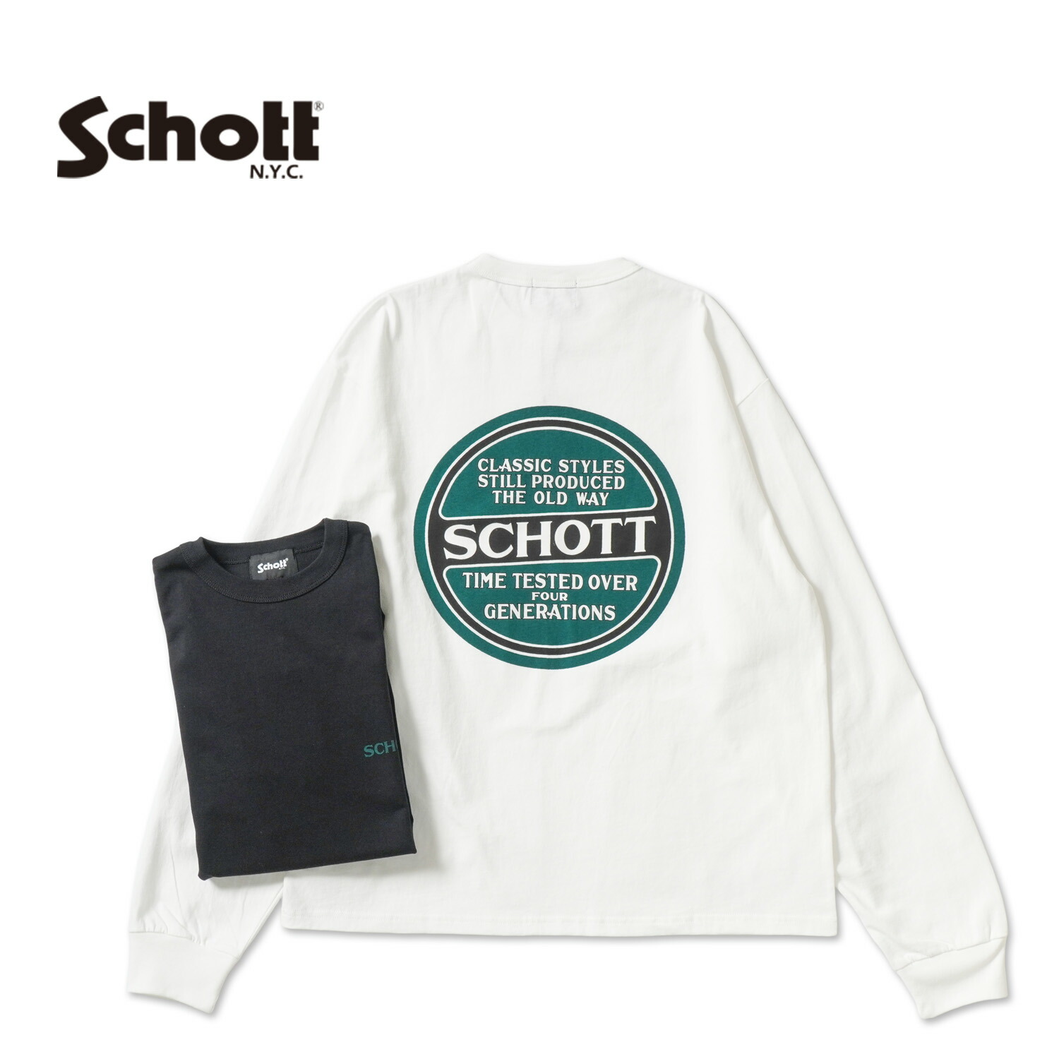 Schott ショット 長袖Ｔシャツ \