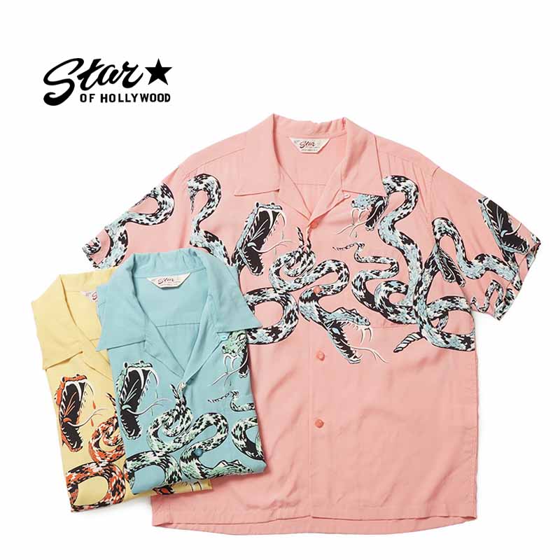 STAR OF HOLLYWOOD はやりっ児オブハリウッド 半袖 プルオーバーHIGH DENSITY RAYON OPEN SHIRT\