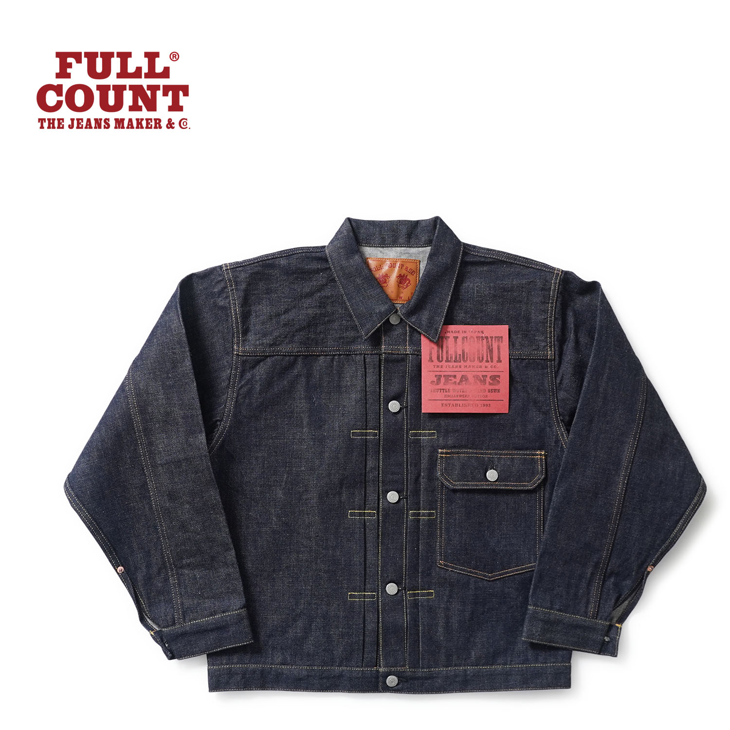 FULLCOUNT フルカウント デニム ジャケット&ldquo;Type1 Denim Jacket&rdquo;Non Wash2107-20｜ろーぐす