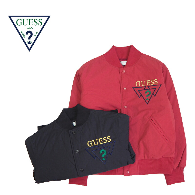 GUESS GREEN LABEL ゲス グリーンレーベルジャケット コート"TRIO TRIANGLE STADIUM JACKET"GRFW19-037｜ろーぐす