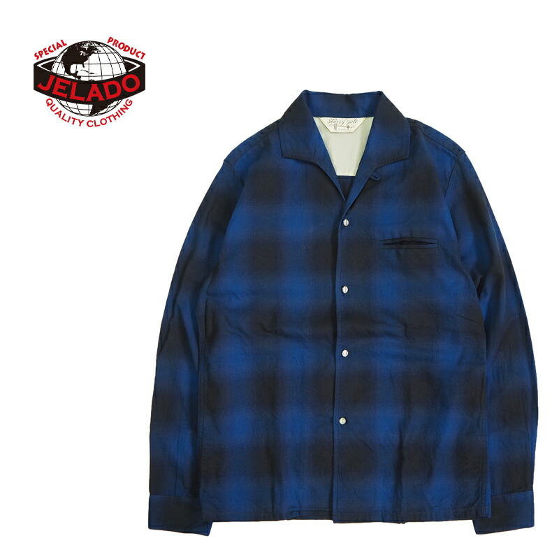 JELADO Starry gate 長袖シャツ 黒赤チェック レーヨン混 中古 JELADO Starry gate 長袖シャツ 黒赤チェック レーヨン混 中古