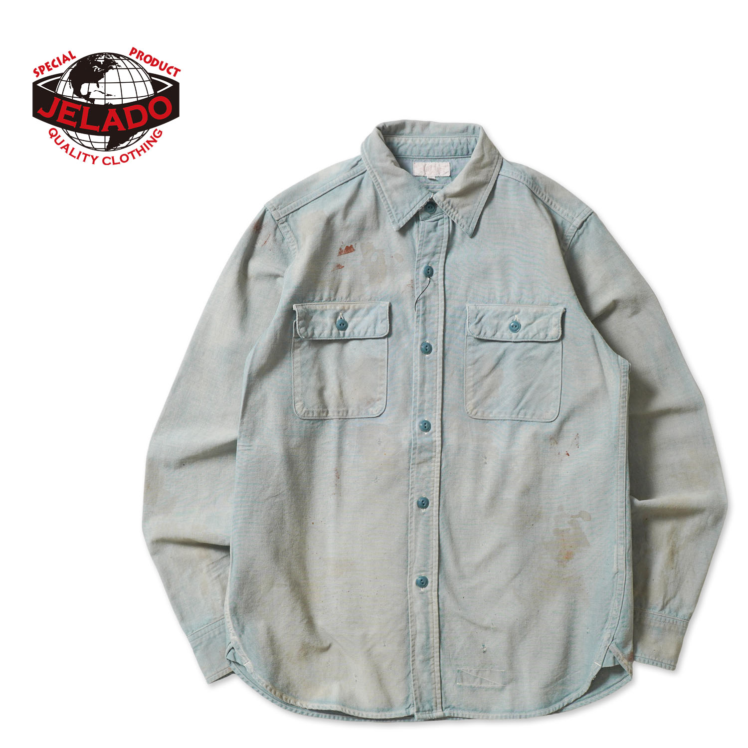 JELADO ジェラード 長袖 プルオーバー ベーシック COLLECTION UNION WORKERS SHIRT JP41146 INDIGO