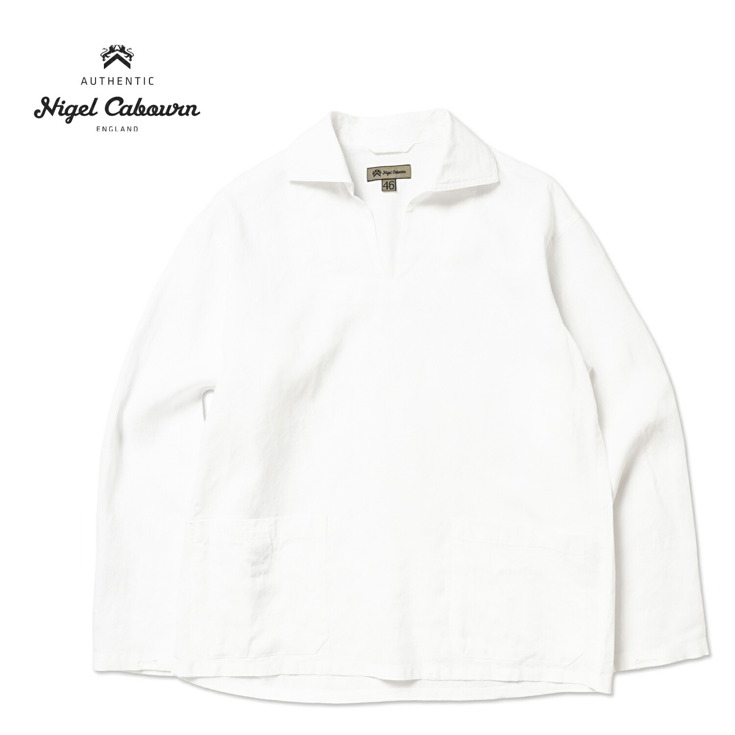 Nigel Cabourn ナイジェルケーボン長袖 プルオーバー“FRENCH PULLOVER SHIRT - HEMP”80520010011