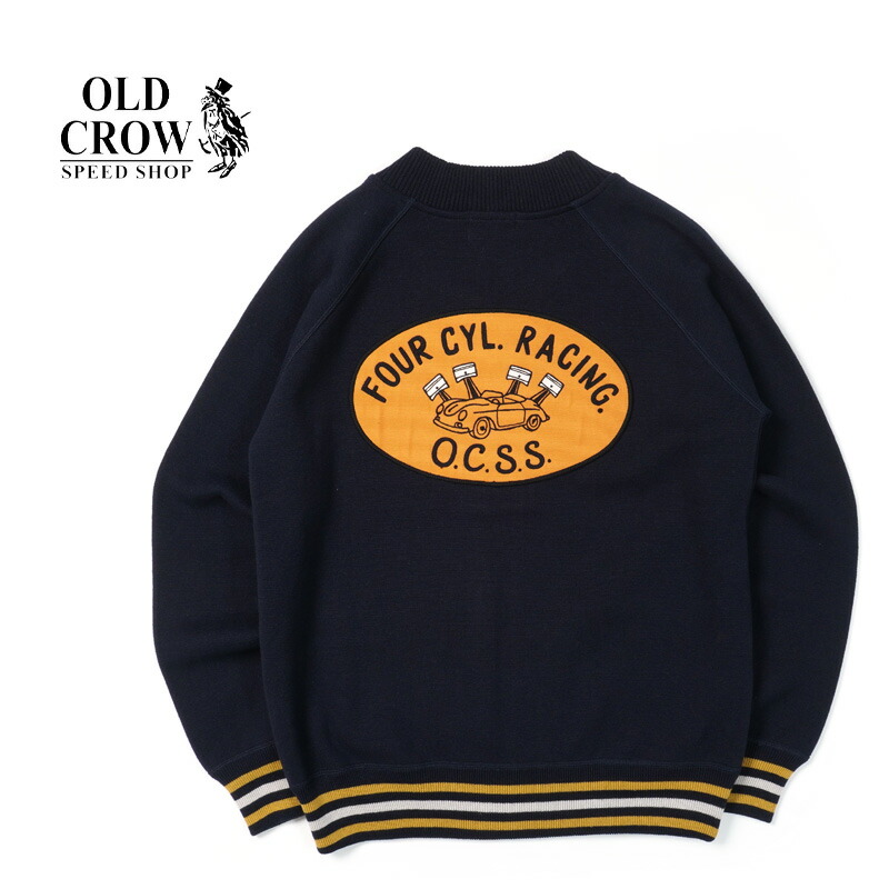 OLD CROW 年寄りの鴉 上衣\"FOUR CYL. RACING. - KNIT BLOUSON\""OC-24-AW-09"