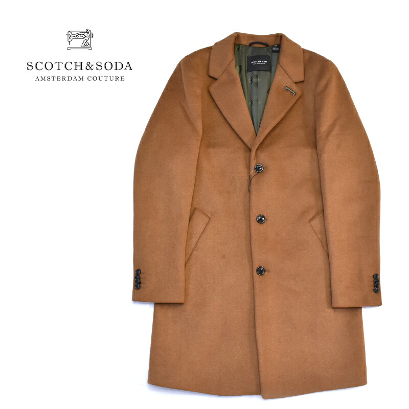 SCOTCH&SODA スコッチアンドソーダ コート・ジャケット &ldquo;SINGLE BREASTED WOOL BLEND OVERCOAT&rdquo;292-41112【楽ギフ_包装】【RCP】10P03Dec16｜ろーぐす