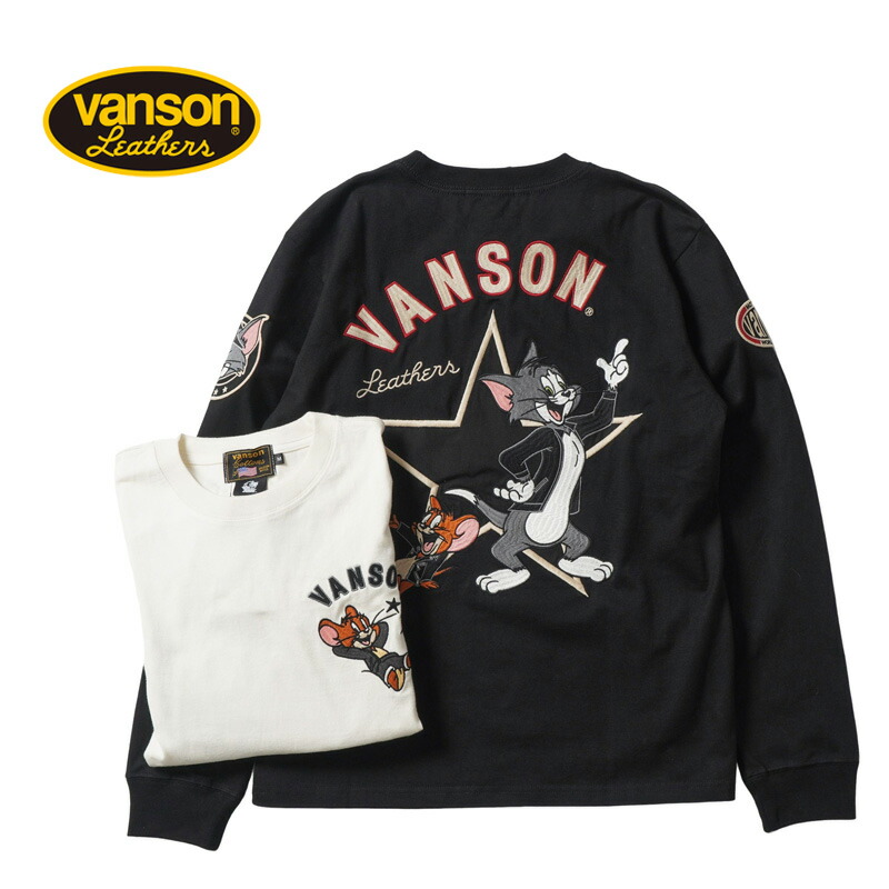 VANSON バンソン 長袖プルオーバー\"TOM＆JERRY 共同研究 天竺 長袖プルオーバー\"" TJV-2532"