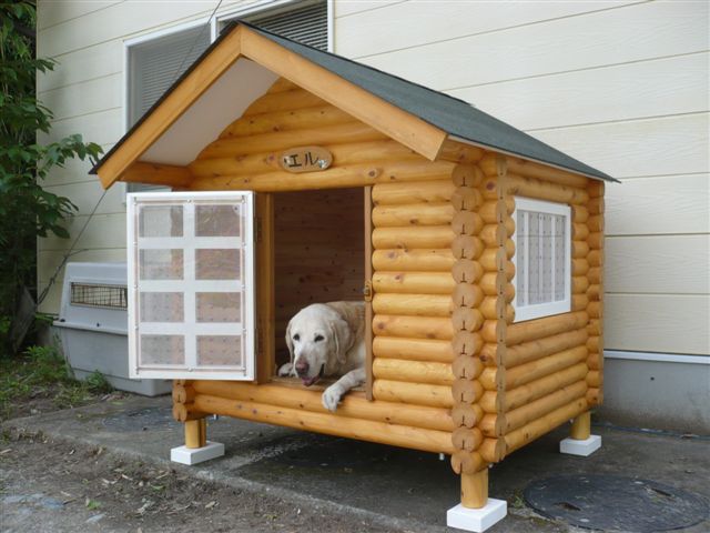 楽天市場 ログペットハウス 1100型 スタンダード 犬舎 中型犬 小型犬 柴犬 犬小屋 屋外 犬小屋工房たかべ