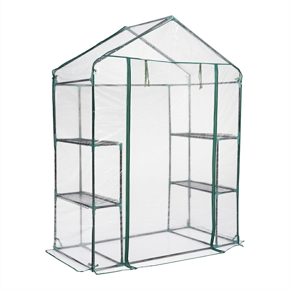楽天市場】ビニール温室 大型 カバー付き200*236*336CM 温室 左右2段