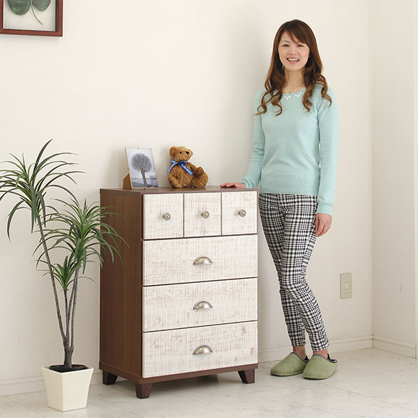 上品 タンス ローチェスト 完成品 幅60cm 4段 リビング収納