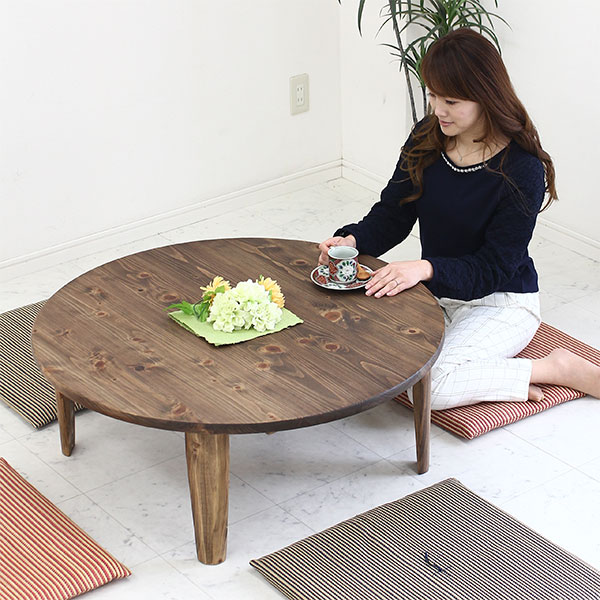 楽天市場】【マラソン期間P5倍】ちゃぶ台 円卓 座卓 105cm ロー