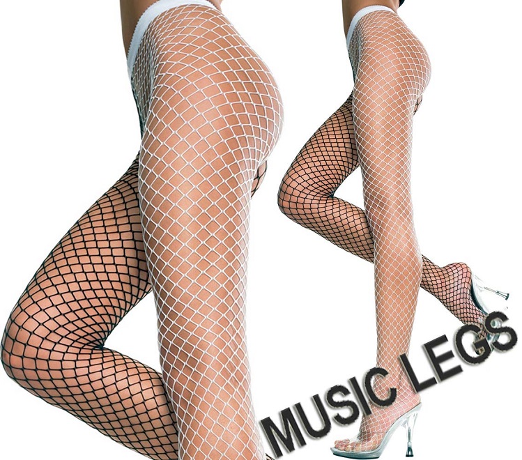 MusicLegs(ミュージックレッグ)ブラック×ホワイト2トーンカラー ダイヤモンドネットストッキング 網タイツ 90301 ダンス衣装 ダンサー 黒 白 コスチューム コスプレ 配色 ステージ パーティー 発表会 ピエロ A112