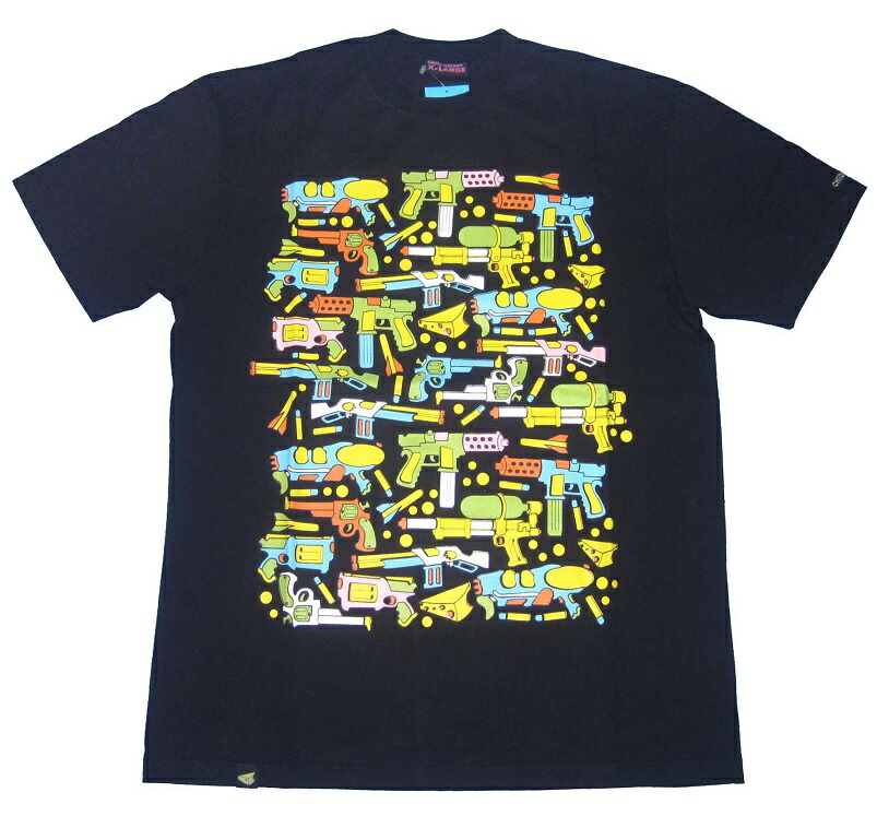 【楽天市場】CHEDDA CLOTHING カラフルGUNプリントメンズTシャツ ブラック ホワイト パープル ストリート系 B系ファッション