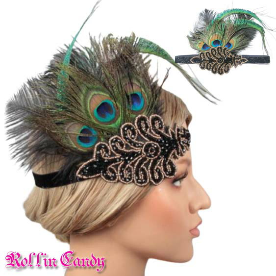 Rollincandy Gorgeous Peacock フェザーヘアカチューム Hair