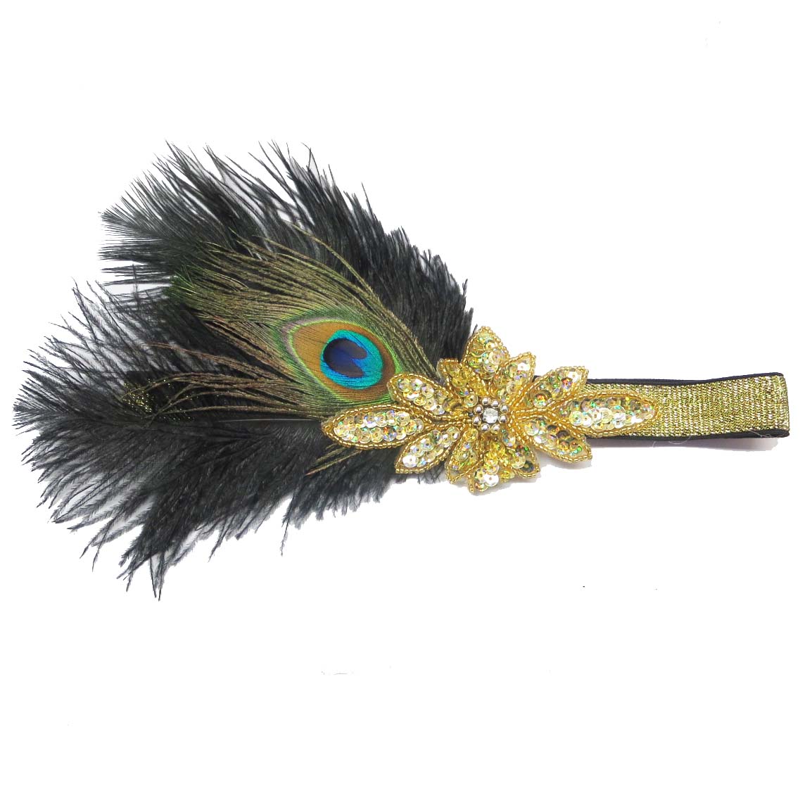楽天市場 ゴージャス 孔雀フェザー ヘアカチューム ヘアアクセサリー ヘッドドレス スパンコール ラインストーン ゴールド ヘアバンド カチューシャ 羽根 クジャク ピーコック 髪飾り ダンス 衣装 ウェディング ブライダル パーティー コスチューム レディース ヘッド