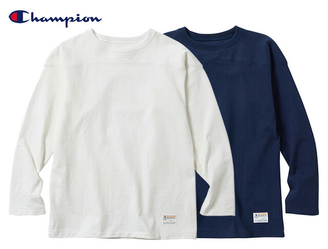 【SALE 20%OFF】Champion チャンピオン　プラクティス フットボール Tシャツ　23SS TRUE TO ARCHIVES　C3-T422　 2色(WHITE/NAVY)　長袖　2023FW