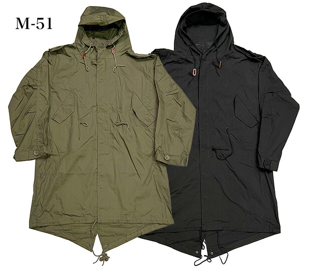 【SALE】 米軍タイプ　M-51　フィールドパーカー　シェル　 モッズコート フィッシュテール　ミリタリーコート　2色(OLIVE/BLACK)　【新品】