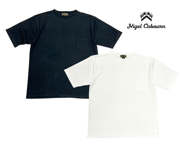 Nigel Cabourn ナイジェル・ケーボン BASIC TEE ベーシック　Tシャツ　2色（3-110:BLACK/1-101:WHITE）半袖 ポケットT