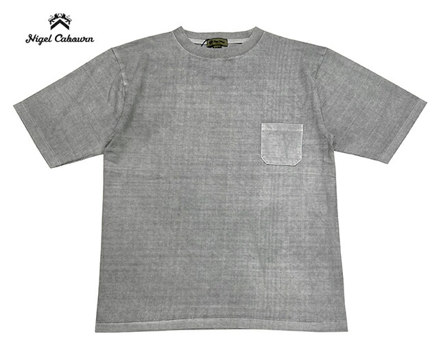 Nigel Cabourn ナイジェル・ケーボン BASIC TEE PIGMENT　ベーシック ピグメント Tシャツ　3-120　GREY　半袖 ポケットT｜ローリングストーン 9,317円